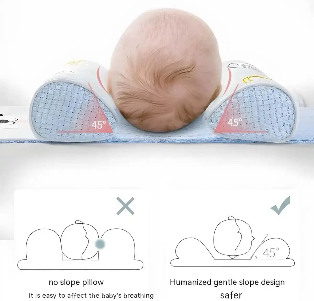 Baby Shaping Head Support Pillow – Ergonomic Pillow for Flat Head Prevention